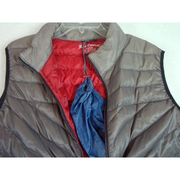 Red Camel Mens Gray Zip Front Polyester Lined Puffer Vest‎ Size XL Pockets - Picture 7 of 7